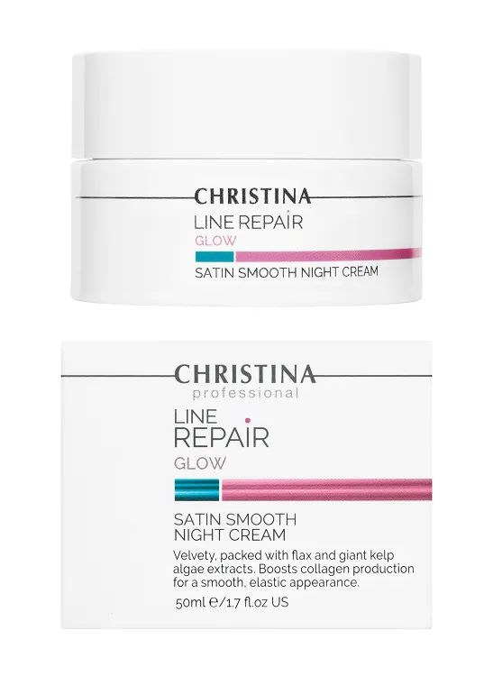 Line Repair Glow Satin Smooth Night Cream – Разглаживающий ночной крем «Сатин», 50 мл