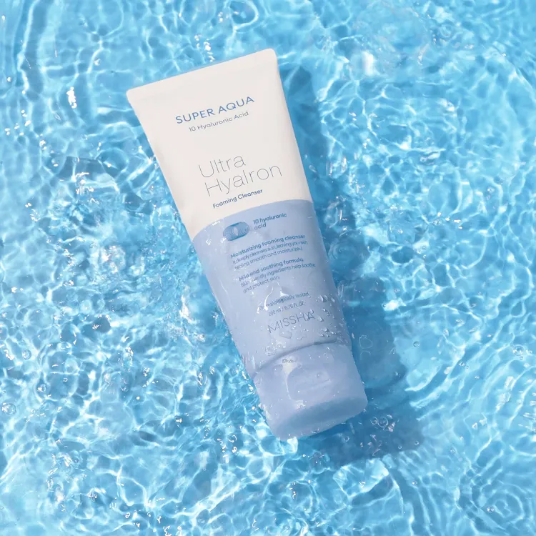 Super Aqua Ultra Hyalron Foaming Cleanser - Пенка для умывания и снятия макияжа, 100 мл