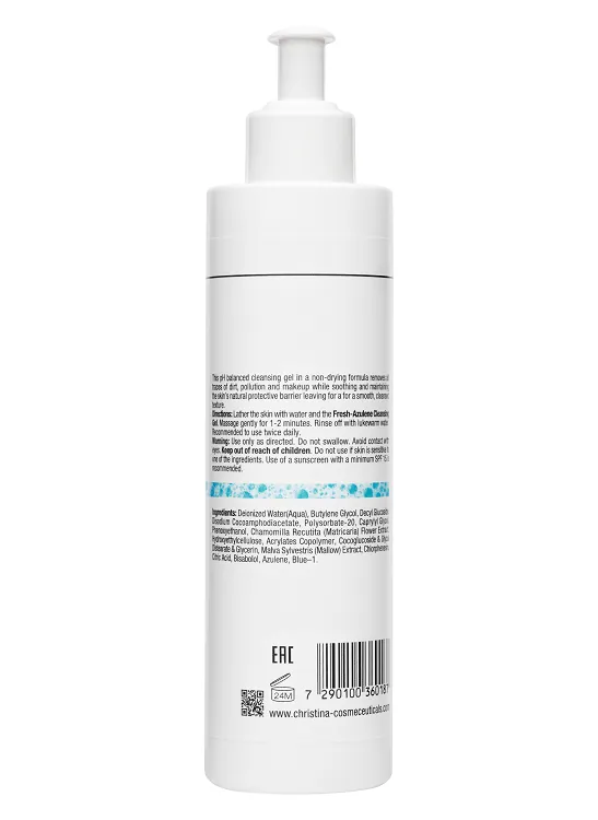 Fresh Azulene Cleansing Gel for delicate & reddish skin – Очищающий гель для чувствитетельной кожи, 300 мл