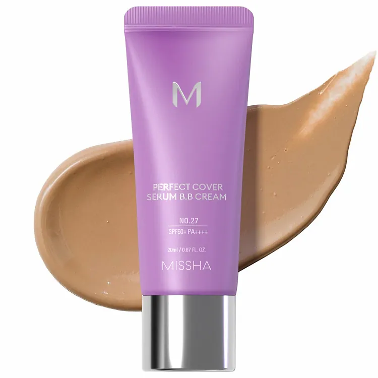 BB Cream Perfect Cover Serum - Тональный BB крем с антивозрастной сывороткой для сияния кожи, SPF50+/PA++++ тон 27, 20 мл