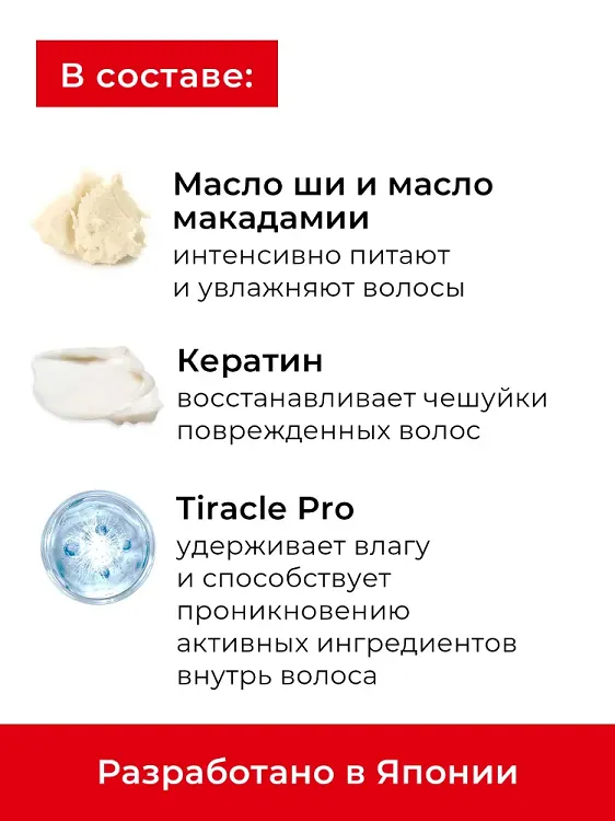 Multi-effect Repairing Hair Mask - Маска для волос с пептидами, маслами ши и макадамии, 220 г