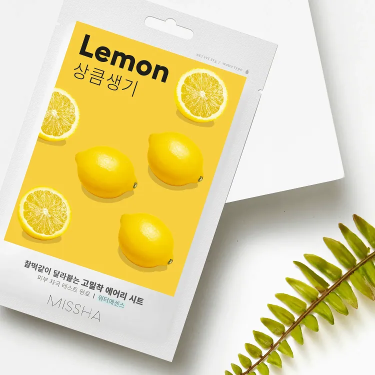 Airy Fit Sheet Mask Lemon - Маска для лица освежающая с экстрактом лимона для тусклой кожи, 19 г