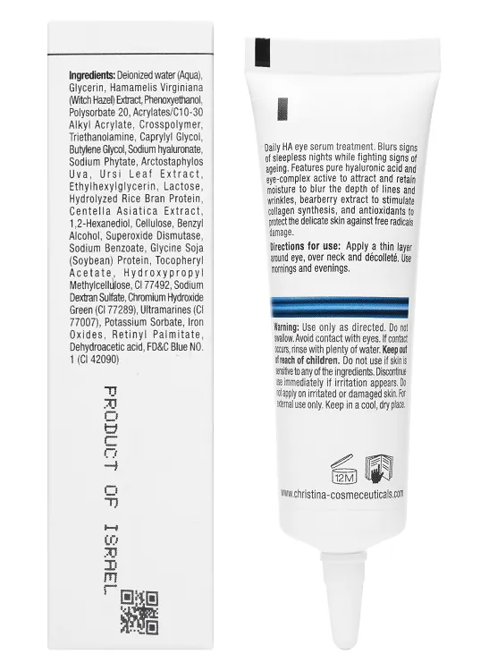 Line Repair Hydra Ha Eye & Neck Serum – Сыворотка для кожи вокруг глаз и шеи с гиалуроновой кислотой, 30 мл