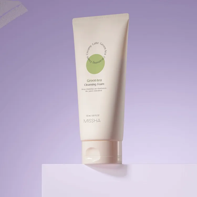 Creamy Latte Cleansing Foam Green Tea - Пенка для умывания с зелёным чаем, 172 мл