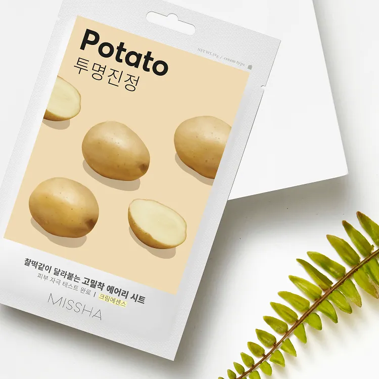 Airy Fit Sheet Mask Potato - Маска для лица смягчающая с экстрактом картофеля для тусклой кожи, 19 г