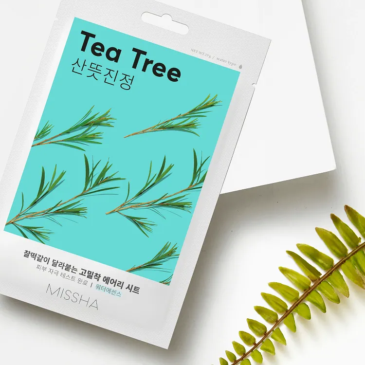Airy Fit Sheet Mask Tea Tree - Маска для лица успокаивающая с экстрактом листьев чайного дерева для чувствительной кожи, 19 г