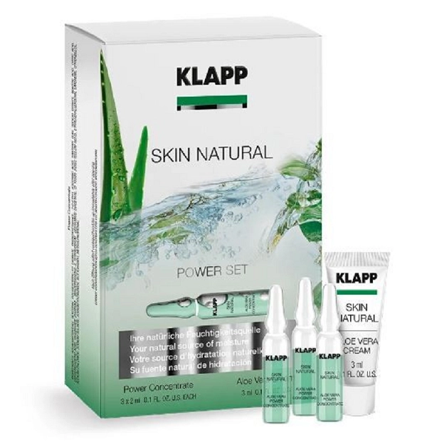 Набор Сила Алое Вера SKIN NATURAL Power Set , концентрат ( 3 х 2 мл) + крем 3 мл