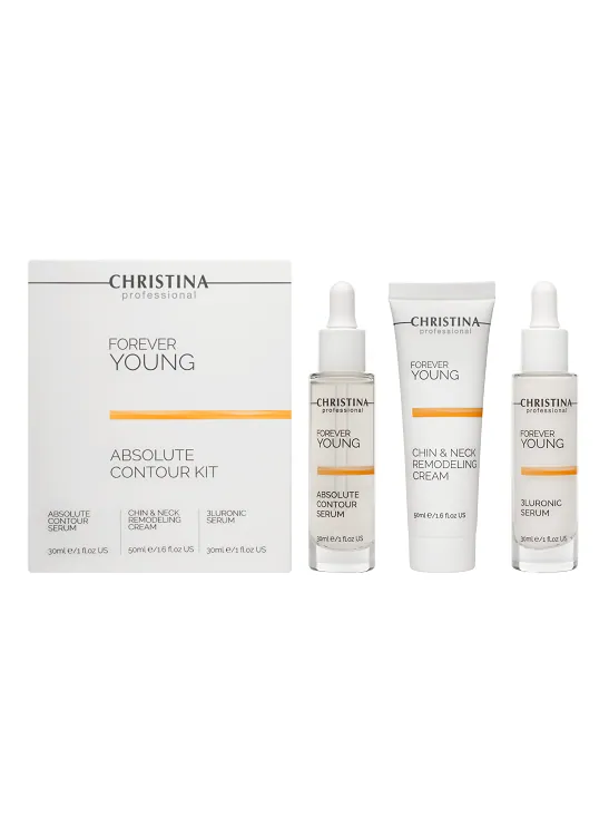 Forever Young Absolute Contour Kit – Набор Forever Young «Совершенный контур» Сыворотка «Совершенный контур», 30 мл + 3-гиалуроновая сыворотка, 30 мл + Ремоделирующий крем для контура лица и шеи, 50 мл