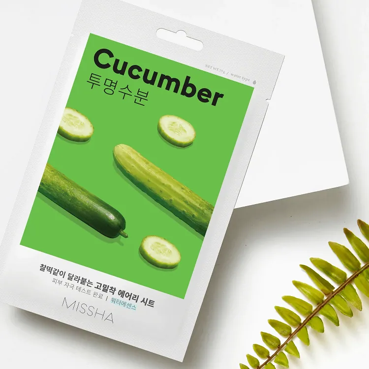Airy Fit Sheet Mask Cucumber - Маска для лица увлажняющая с экстрактом огурца для сухой кожи, 19 г