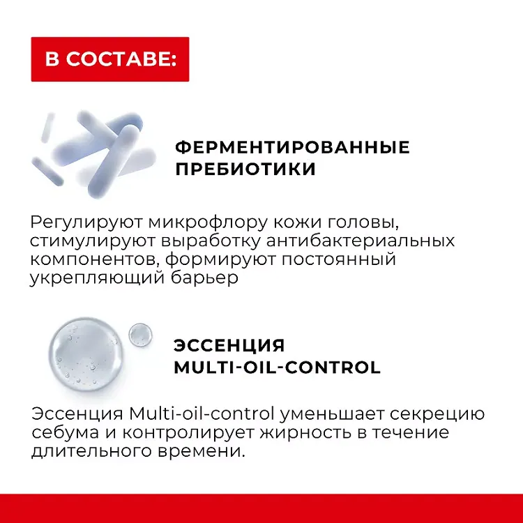 Scalp Oil-Controlling Shampoo - ШАМПУНЬ С ПЕПТИДАМИ И ПРЕБИОТИКАМИ ДЛЯ ЖИРНЫХ ВОЛОС, 300 г