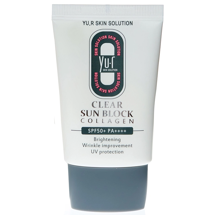 Солнцезащитный крем для лица Yu.R Clear Sun Block Collagen SPF 50+, 30 мл