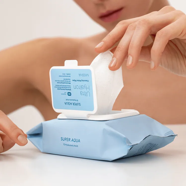 Super Aqua Ultra Hyalron Cleansing Water Wipes - Салфетки для умывания и снятия макияжа, 30 шт.