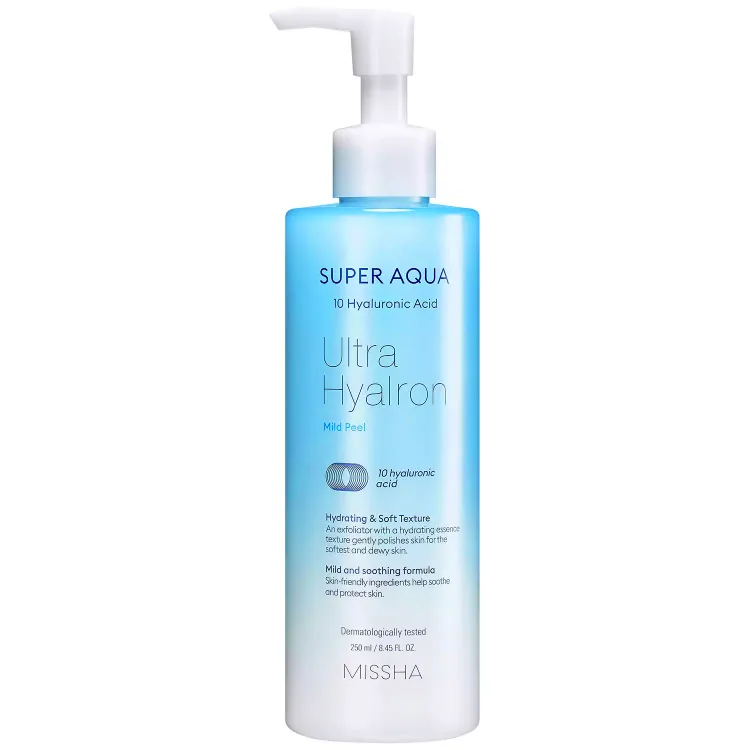 Super Aqua Ultra Hyalron Mild Peel - Мягкий гель-скатка, 250 мл