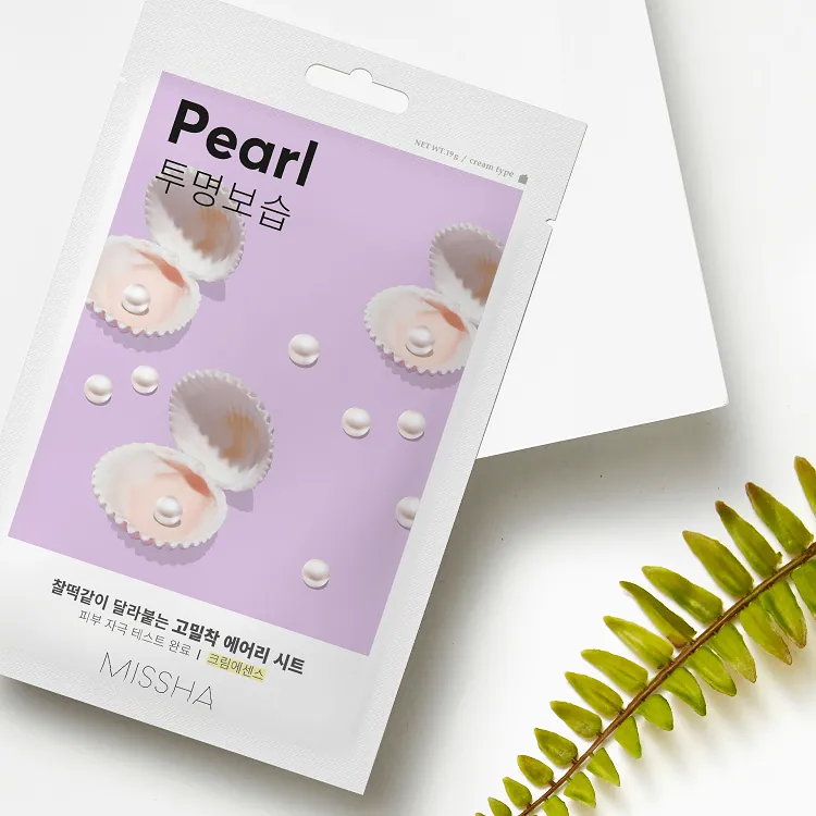 Airy Fit Sheet Mask Pearl - Маска для лица с экстрактом жемчуга придающая сияние тусклой коже, 19 г
