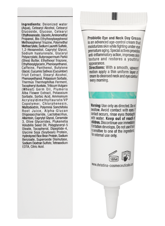 Unstress Probiotic Day Cream Eye & Neck SPF 8 – Дневной крем пробиотического действия для кожи вокруг глаз и шеи SPF 8, 30 мл
