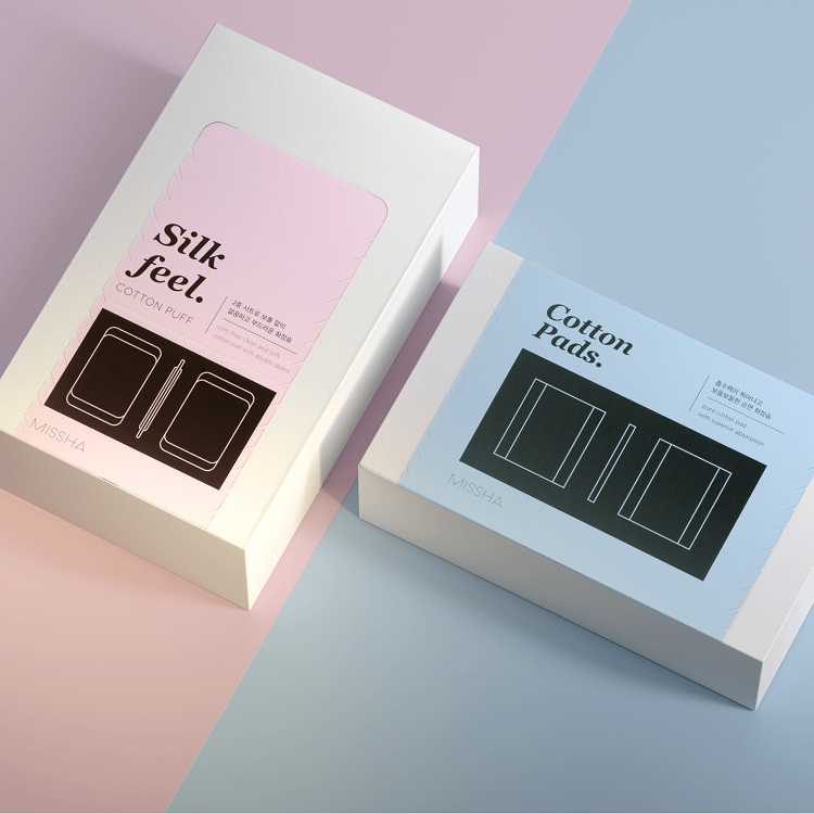 Silk Feel Cotton Puff - Мягкие ватные диски из хлопка с эффектом «шëлка», 80 шт.