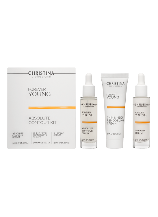 Forever Young Absolute Contour Kit – Набор Forever Young «Совершенный контур» Сыворотка «Совершенный контур», 30 мл + 3-гиалуроновая сыворотка, 30 мл + Ремоделирующий крем для контура лица и шеи, 50 мл