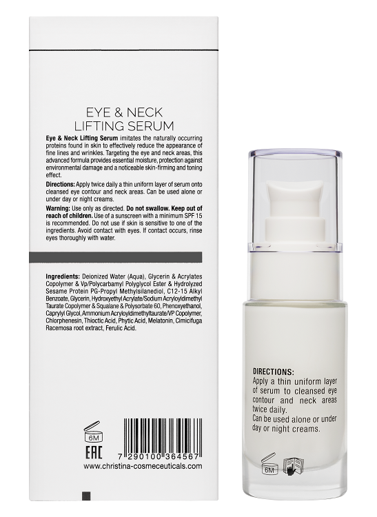 Wish Eyes & Neck Lifting Serum – Подтягивающая сыворотка для кожи вокруг глаз и шеи, 30 мл