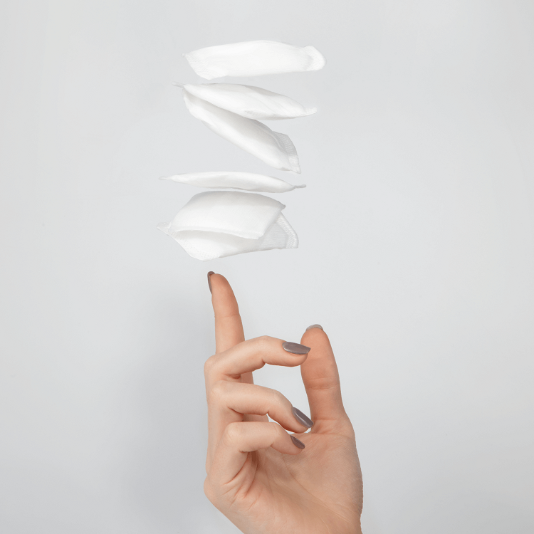 Silk Feel Cotton Puff - Мягкие ватные диски из хлопка с эффектом «шëлка», 80 шт.