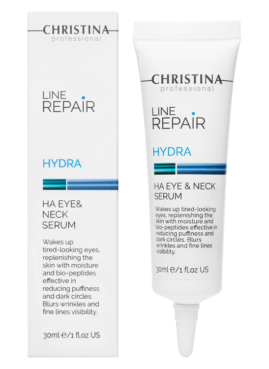 Line Repair Hydra Ha Eye & Neck Serum – Сыворотка для кожи вокруг глаз и шеи с гиалуроновой кислотой, 30 мл