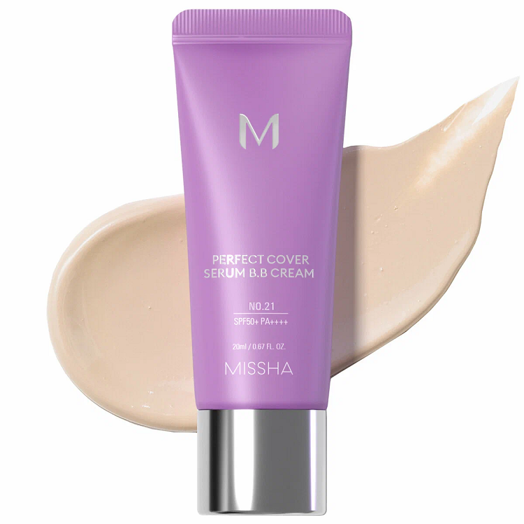 BB Cream Perfect Cover Serum - Тональный BB крем с антивозрастной сывороткой для сияния кожи, SPF50+/PA++++ тон 21, 20 мл
