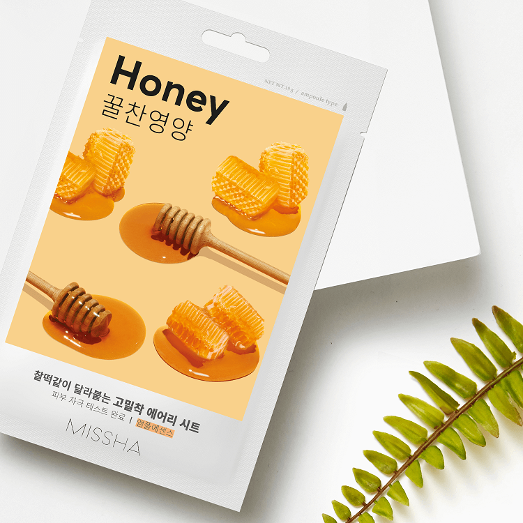 Airy Fit Sheet Mask Honey - Маска для лица питательная с экстрактом меда для огрубевшей сухой кожи, 19 г